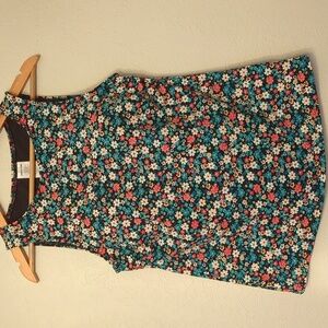 Land's End Tankini swim Beach top micro flower print size 10